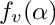 $f_v(\alpha)$