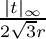 $\frac{|t|_\infty}{2\sqrt{3}r}$